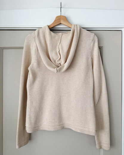 Cream Knitted Hoodie