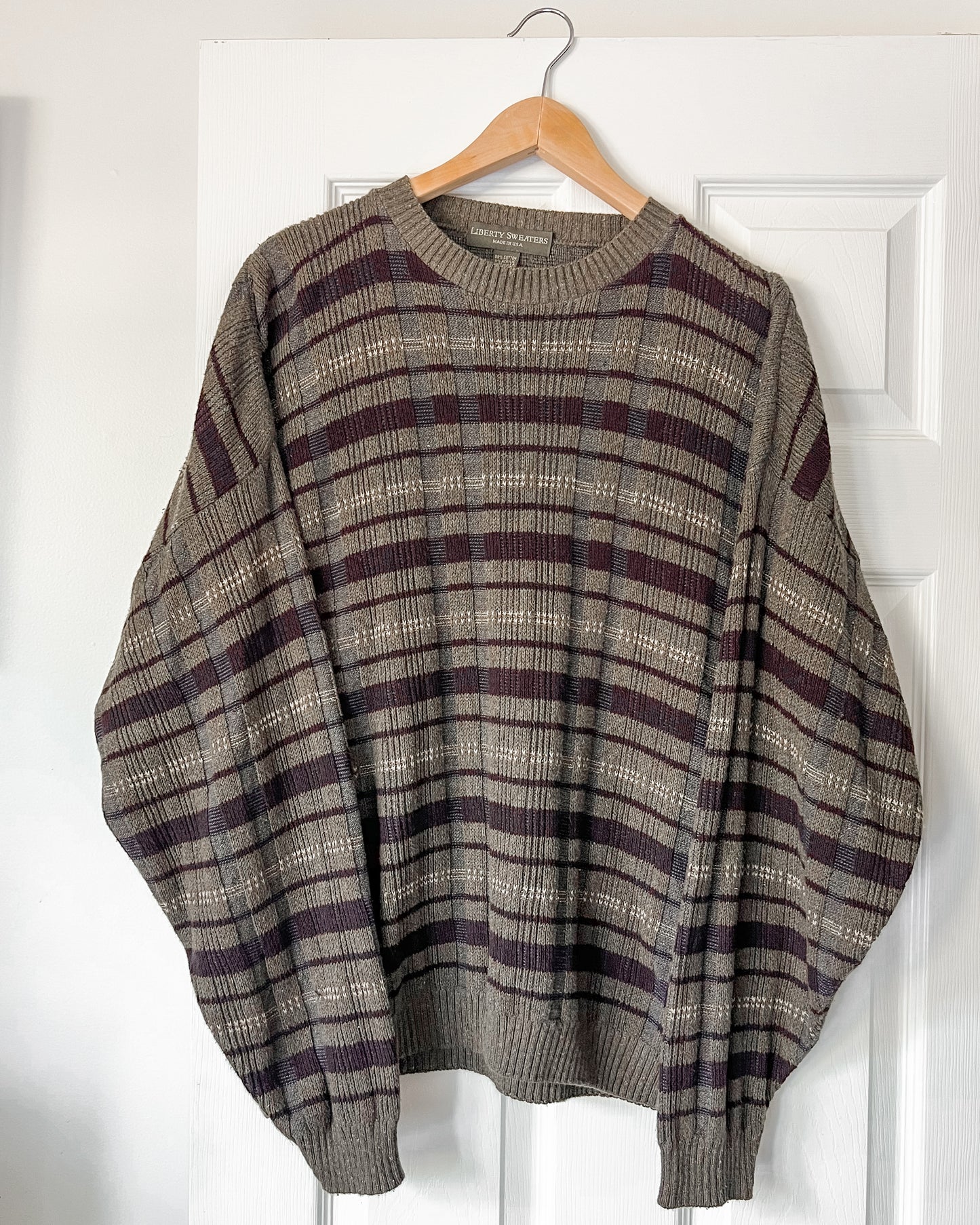 Plaid Knitted Sweater
