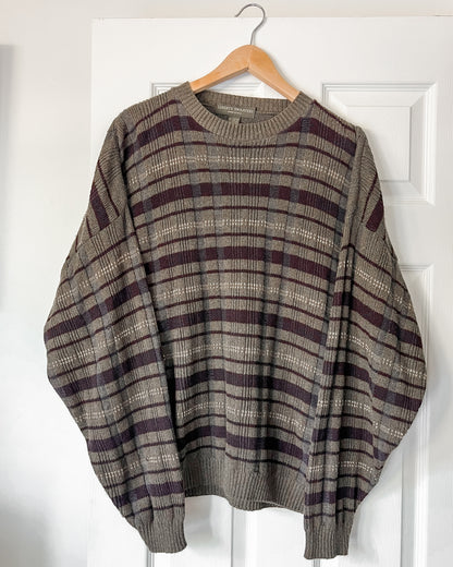 Plaid Knitted Sweater