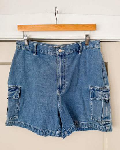 Vintage Chandra Cargo Denim Shorts