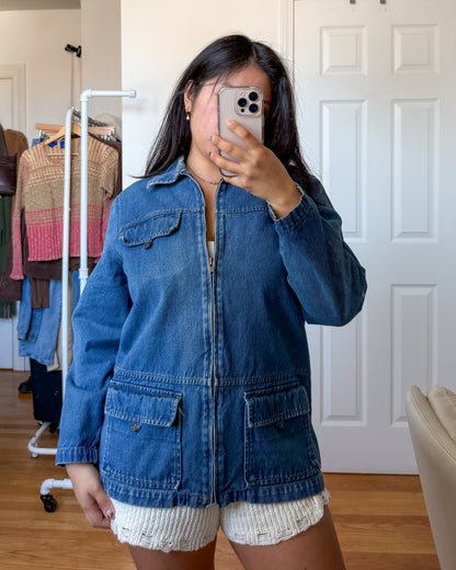 Erika Denim Zip Up Jacket