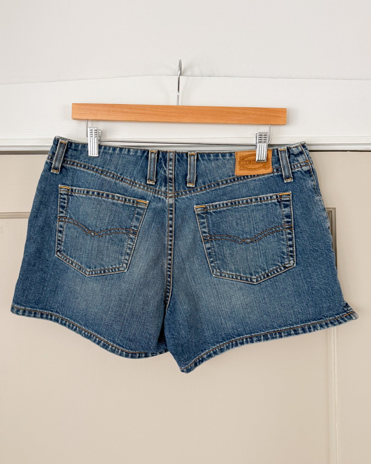 Mid Rise Denim Shorts