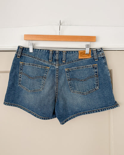 Mid Rise Denim Shorts