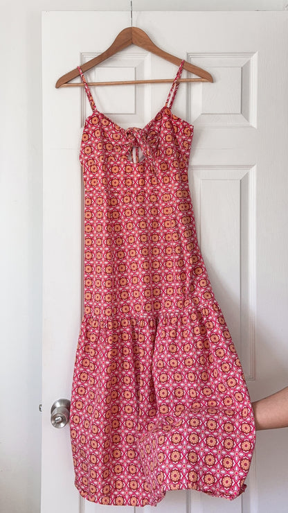 Pink Graphic Maxi Dress