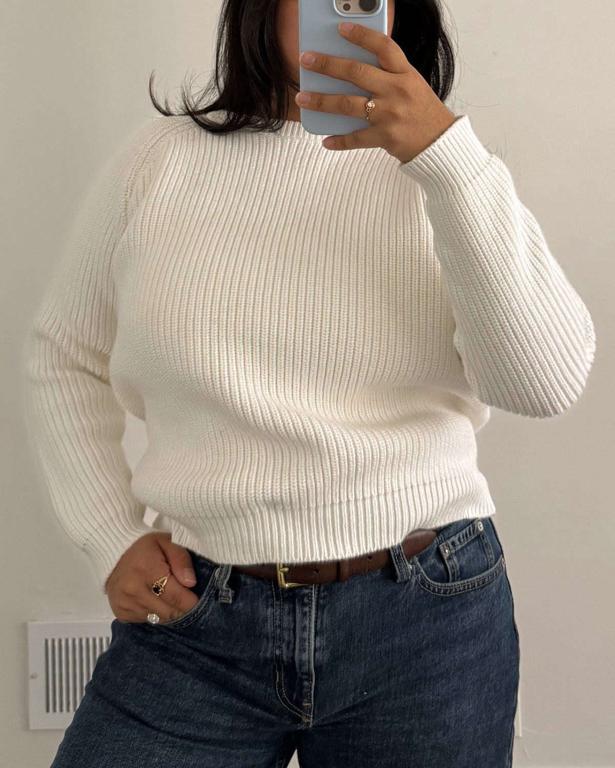 Lands’ End Cotton Knitted Sweater