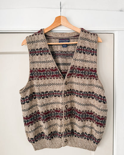 Patterned Sweater Vest