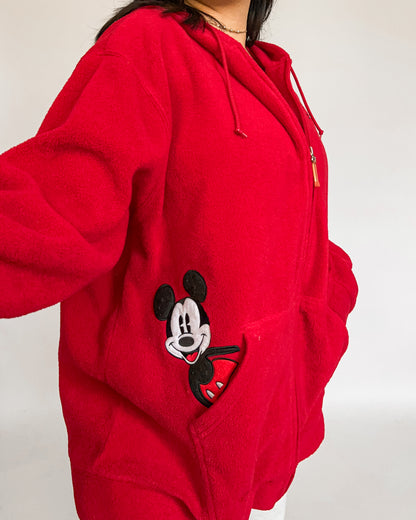 Red Mickey Fleece Hoodie