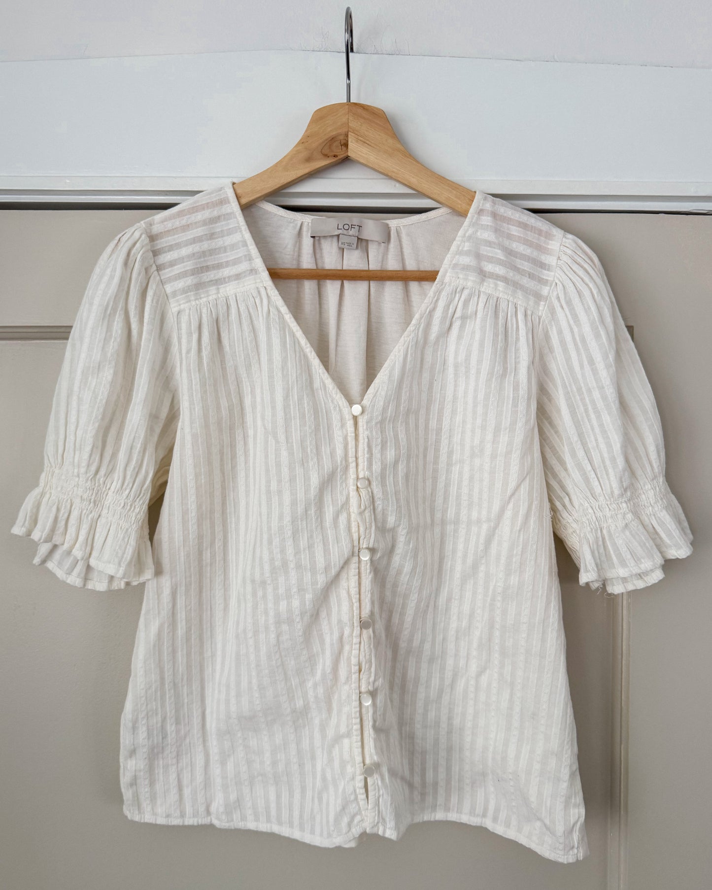 Loft Sheer Striped Blouse