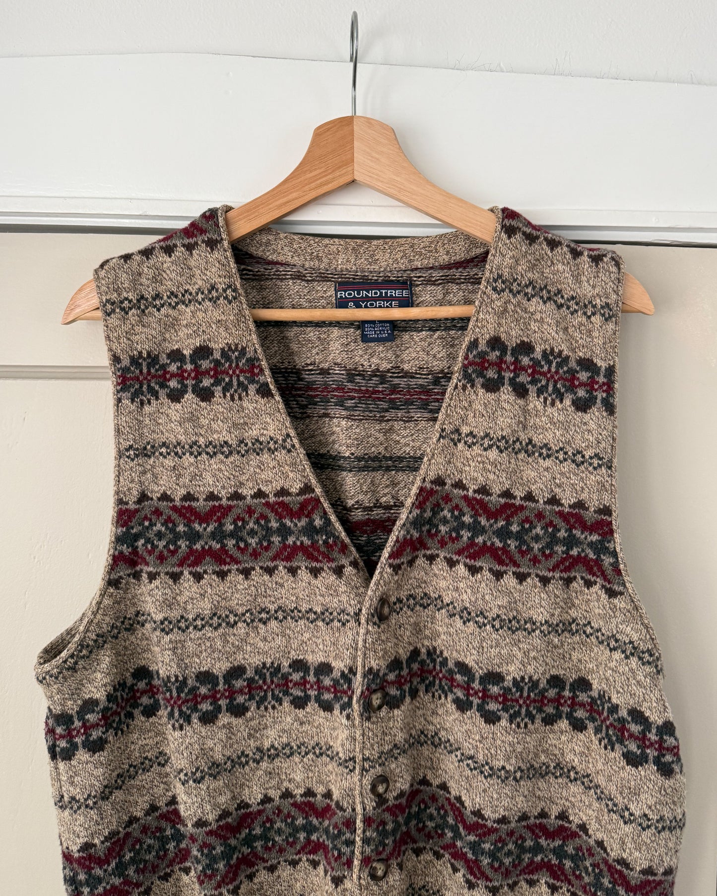 Patterned Sweater Vest