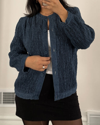 Bis Bis Crinkled Denim Jacket