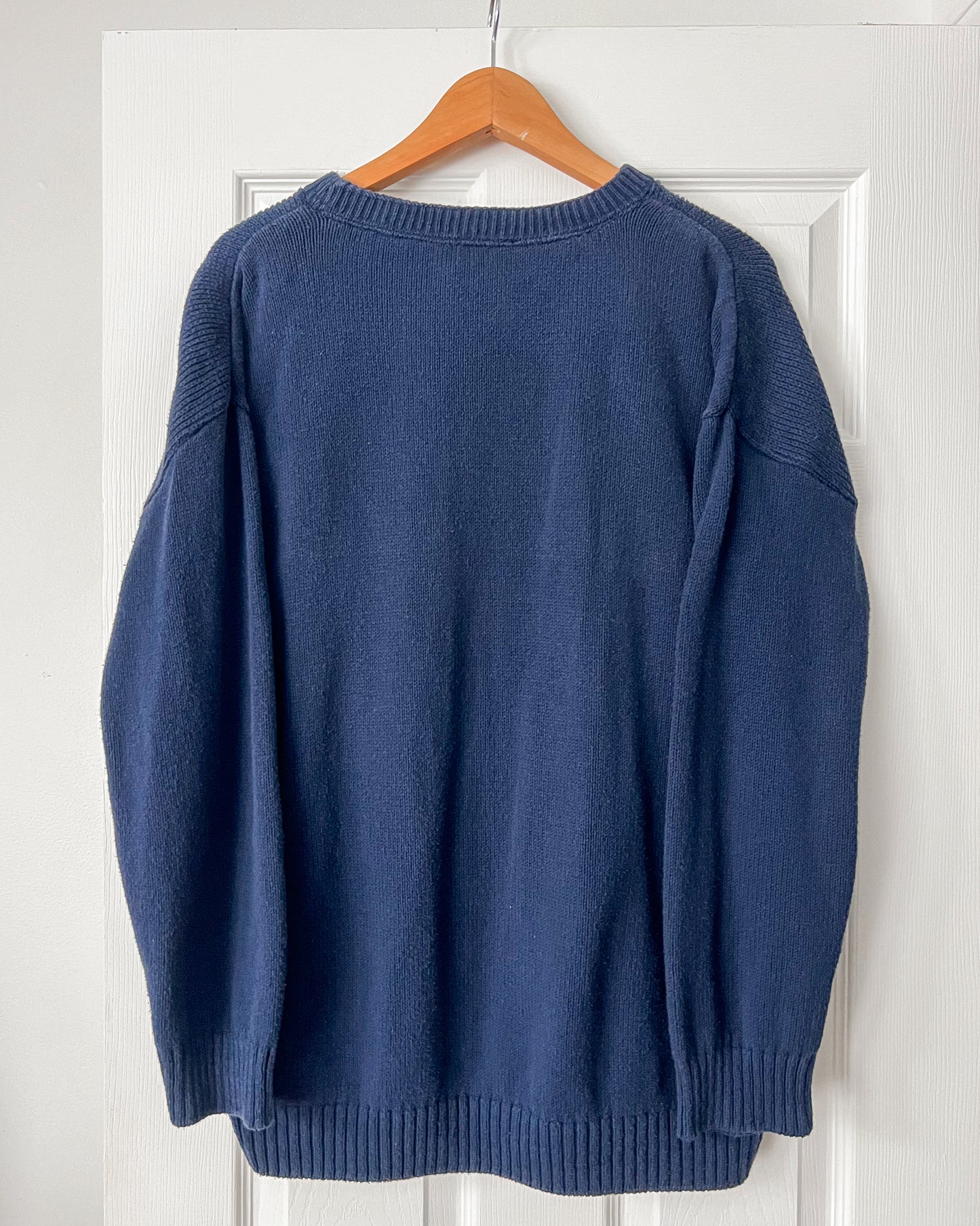 Navy American Flag Graphic Knitted Sweater