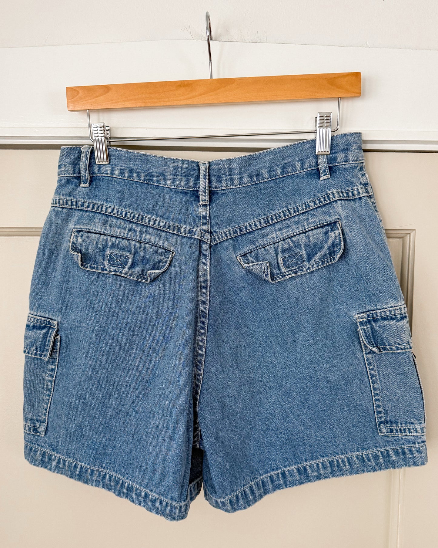 Vintage Chandra Cargo Denim Shorts