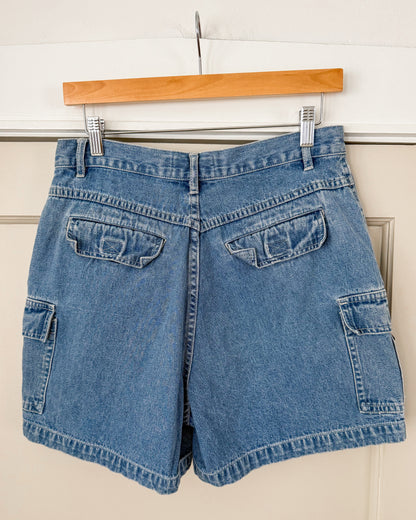 Vintage Chandra Cargo Denim Shorts