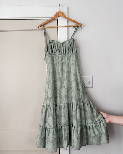 Lulus Sage Green Tie Dress