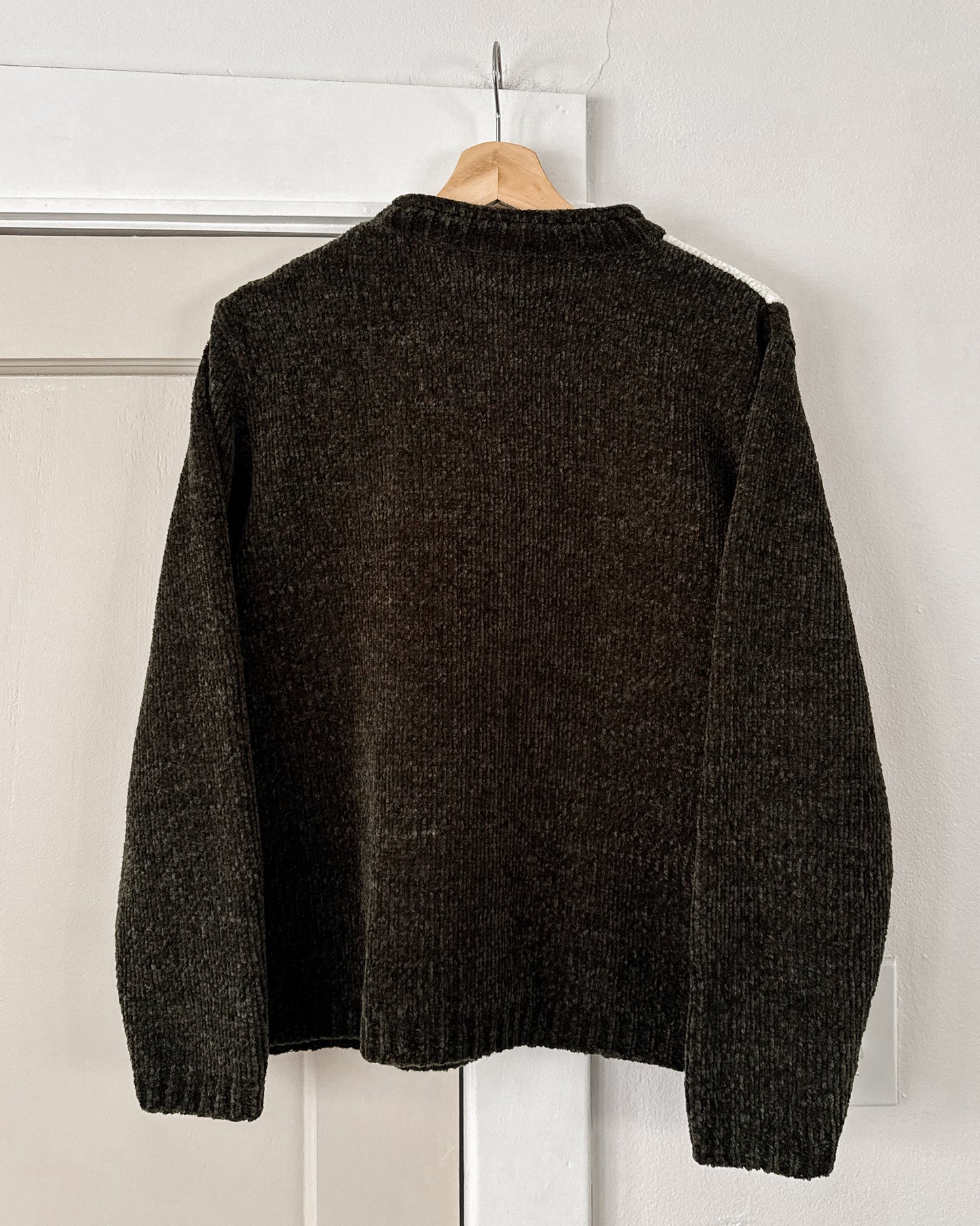 Checkered Mock Neck Sweater