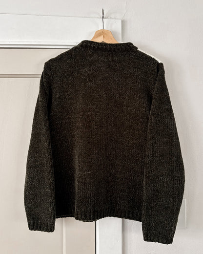 Checkered Mock Neck Sweater