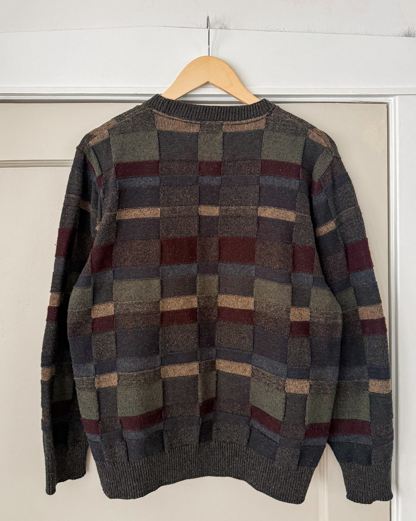 Checkered Knitted Sweater