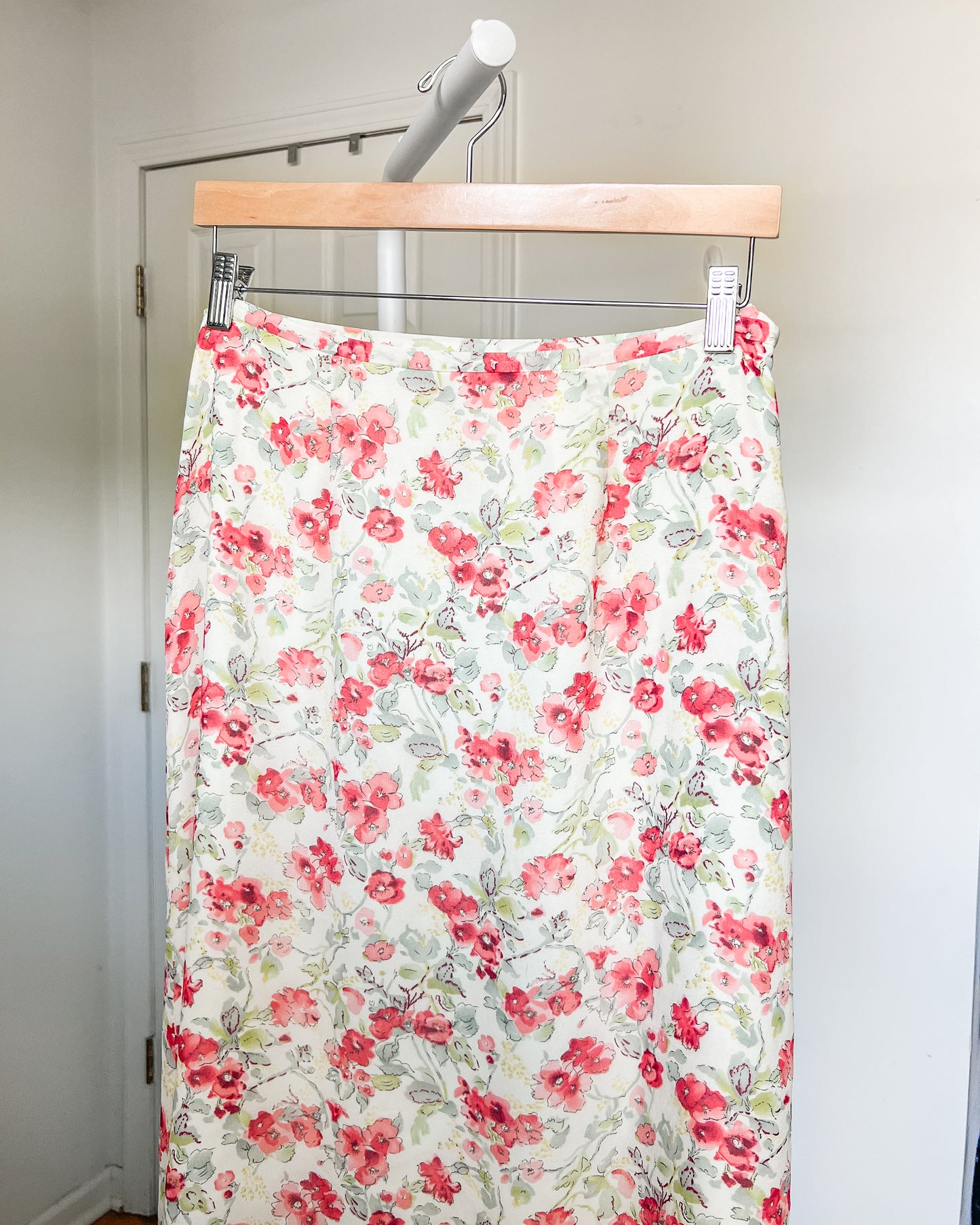 Silk Floral Maxi Skirt