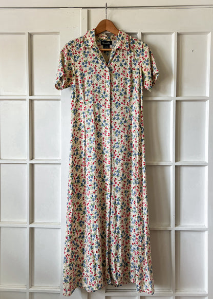 Floral Button Up Maxi Dress