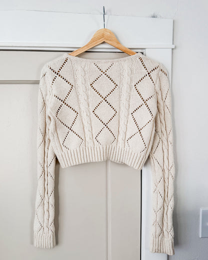 Cropped Knitted Sweater