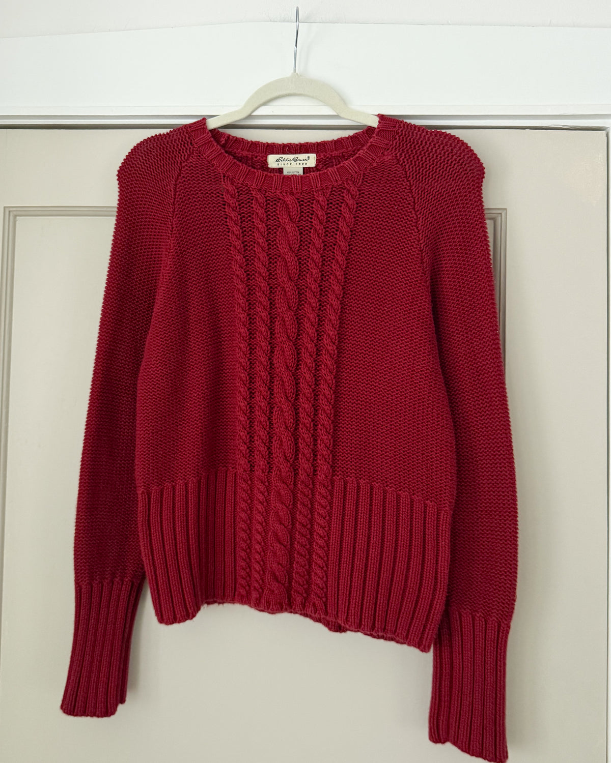 Eddie Bauer Red Cotton Knitted Sweater