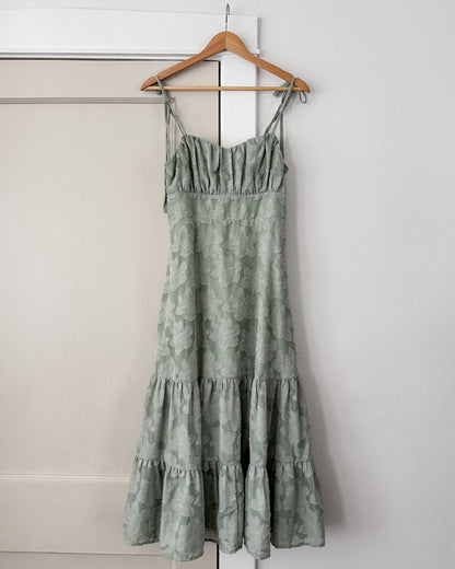 Lulus Sage Green Tie Dress