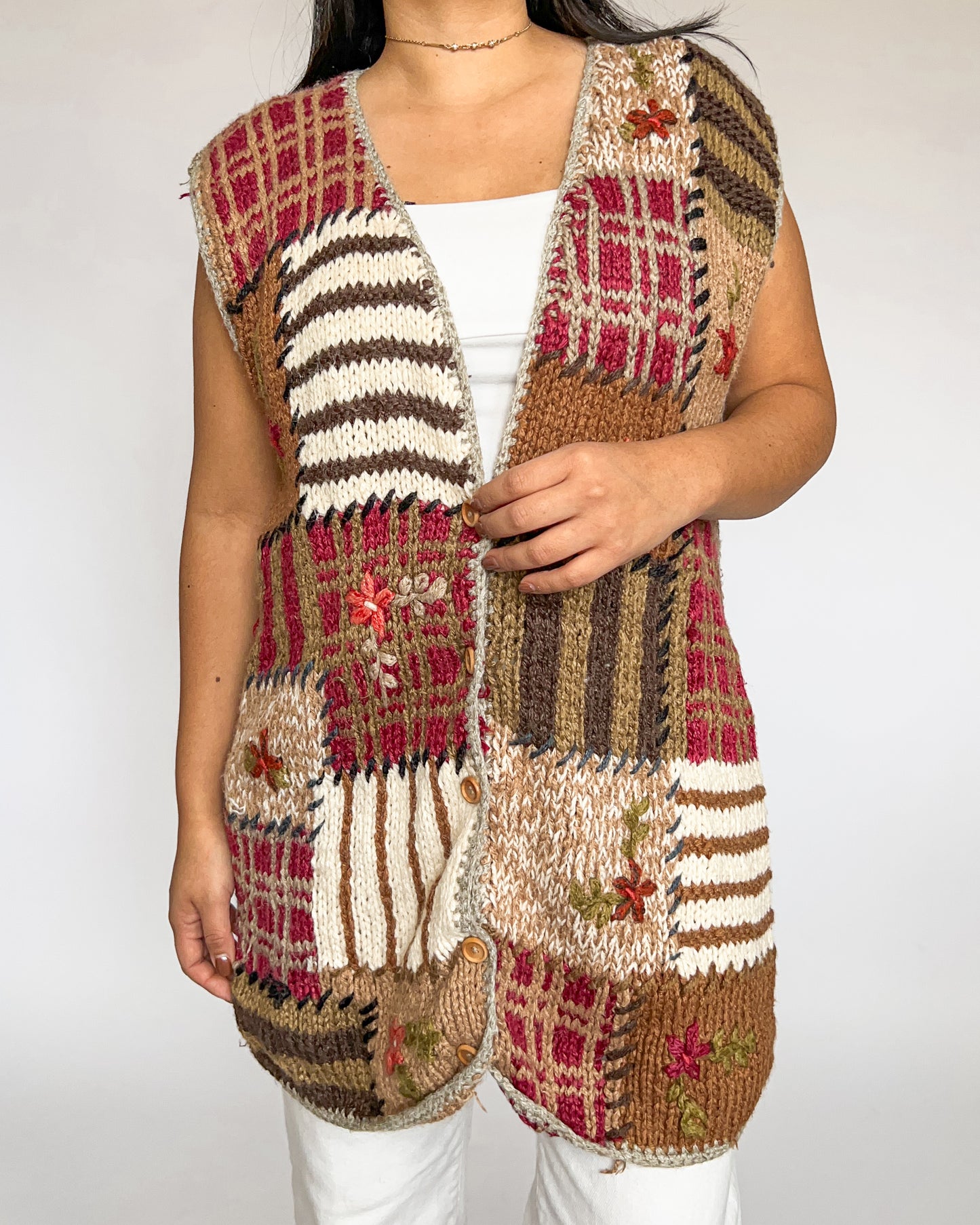 Patchwork Knitted Vest