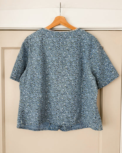 Floral Linen/Cotton Button Down