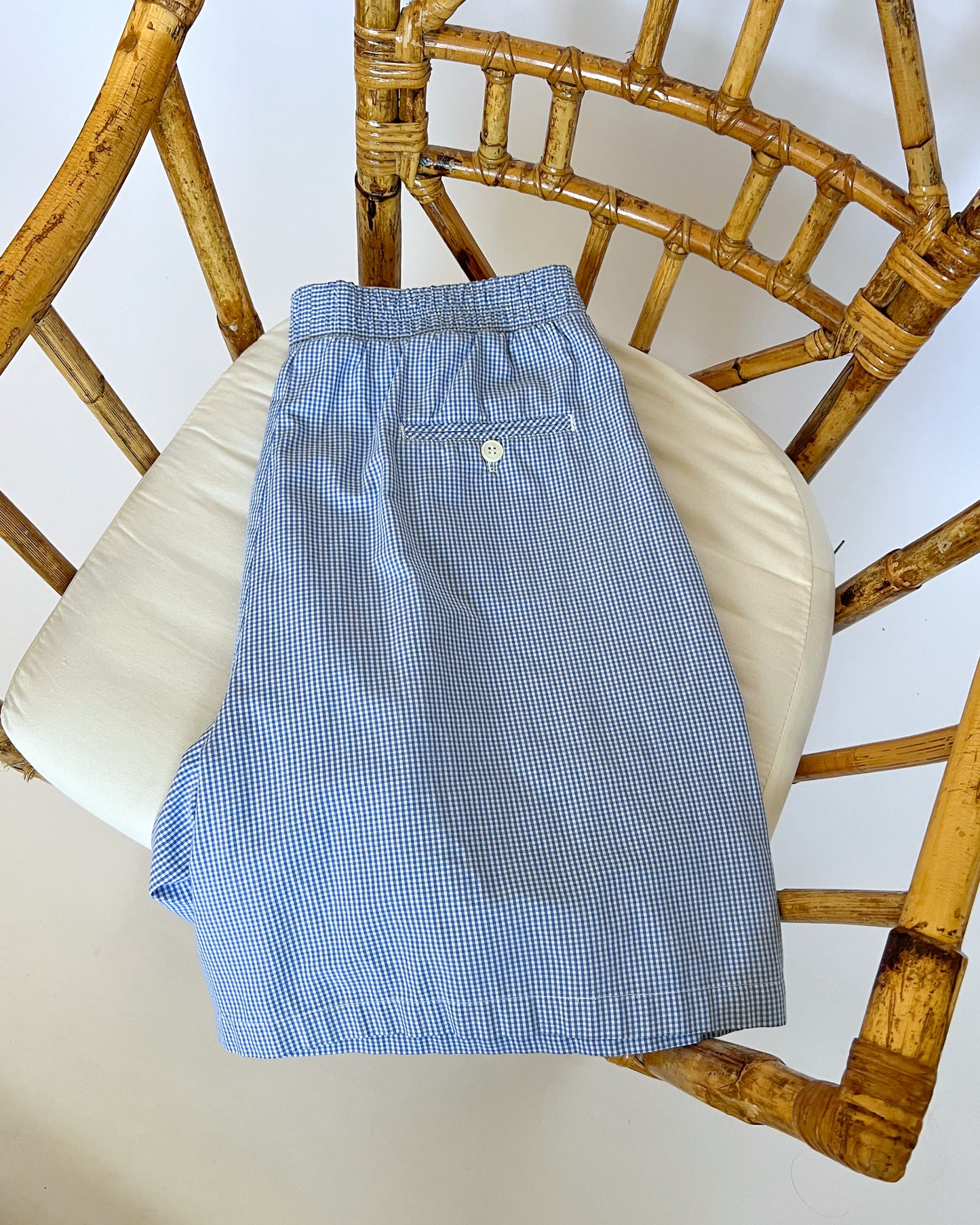 Vintage Blue Patterned Shorts