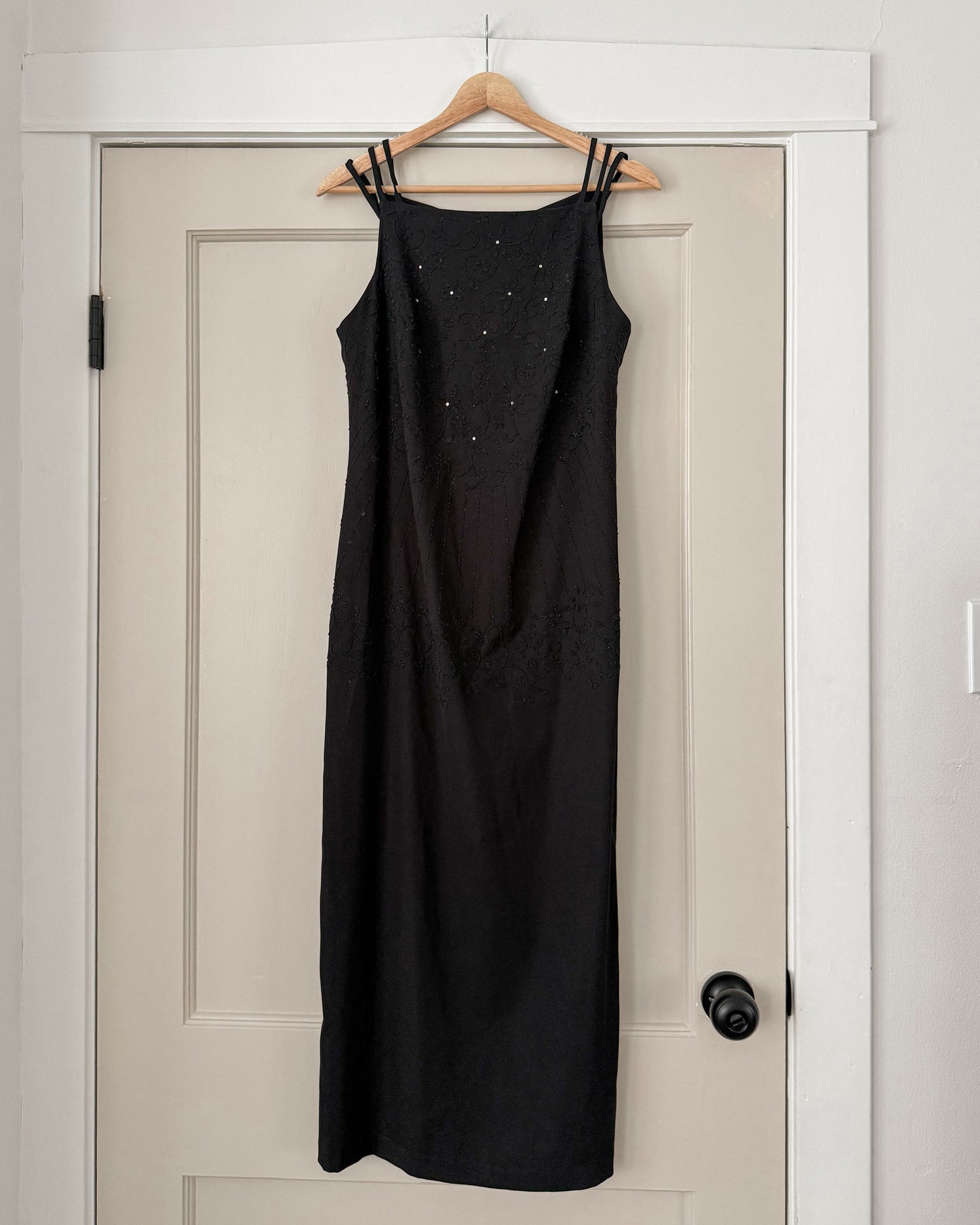 Vintage Black Beaded Dress