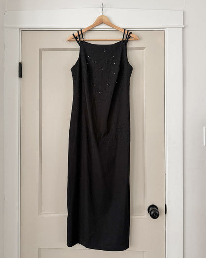 Vintage Black Beaded Dress