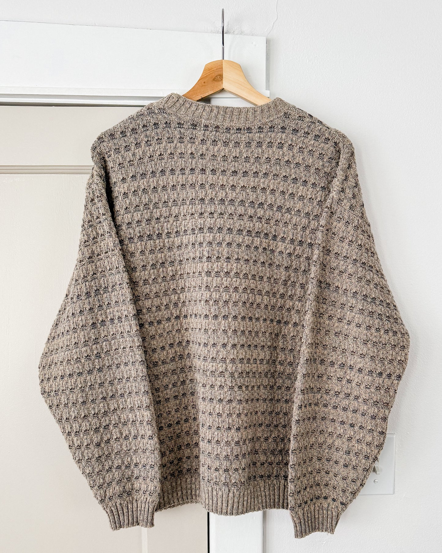 Neutral Textured Knitted Sweater