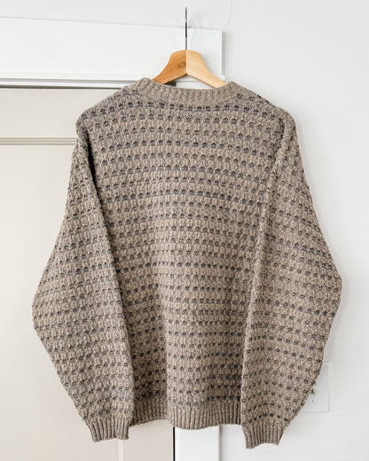 Neutral Textured Knitted Sweater