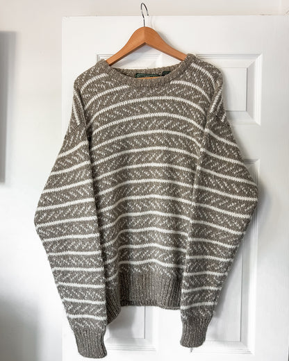 Vintage Striped Patterned Knitted Sweater