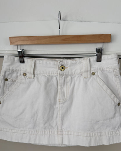 Vintage Old Navy Ultra Low Waist White Denim Skirt
