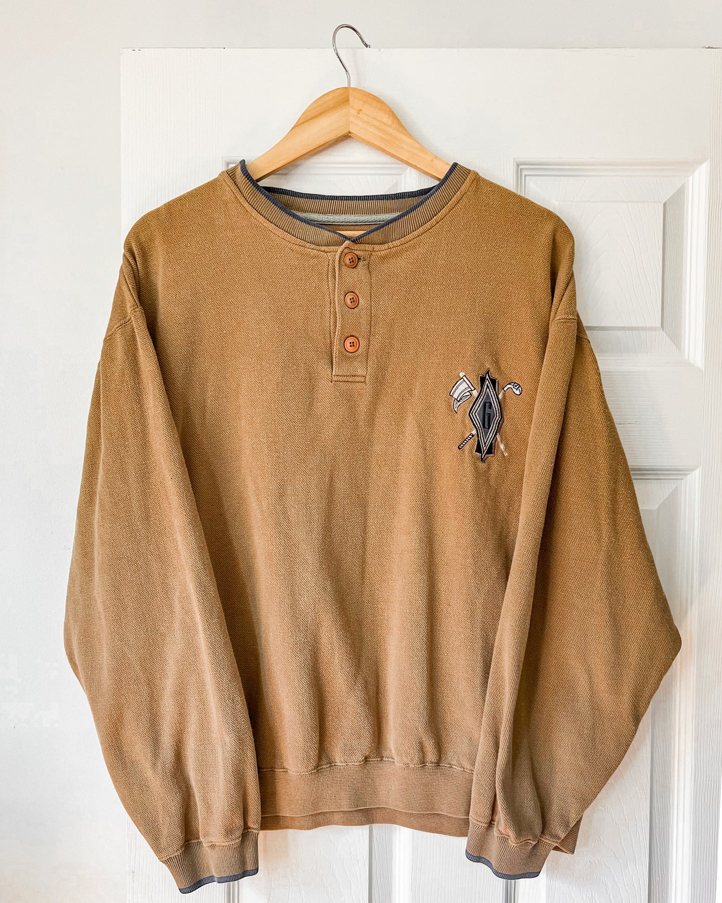 Golf Henley Embroidered Sweatshirt