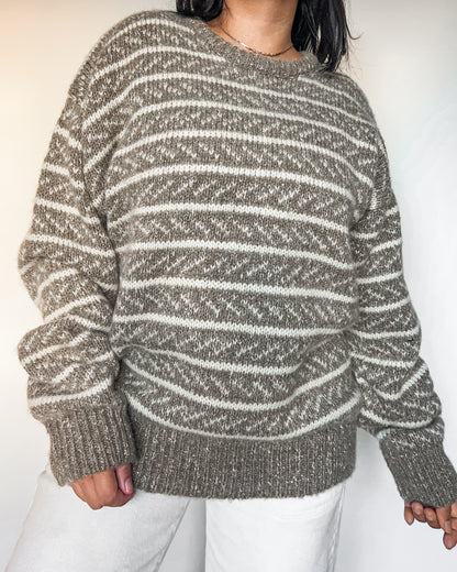 Vintage Striped Patterned Knitted Sweater