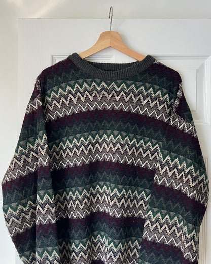 Zigzag Patterned Knitted Sweater