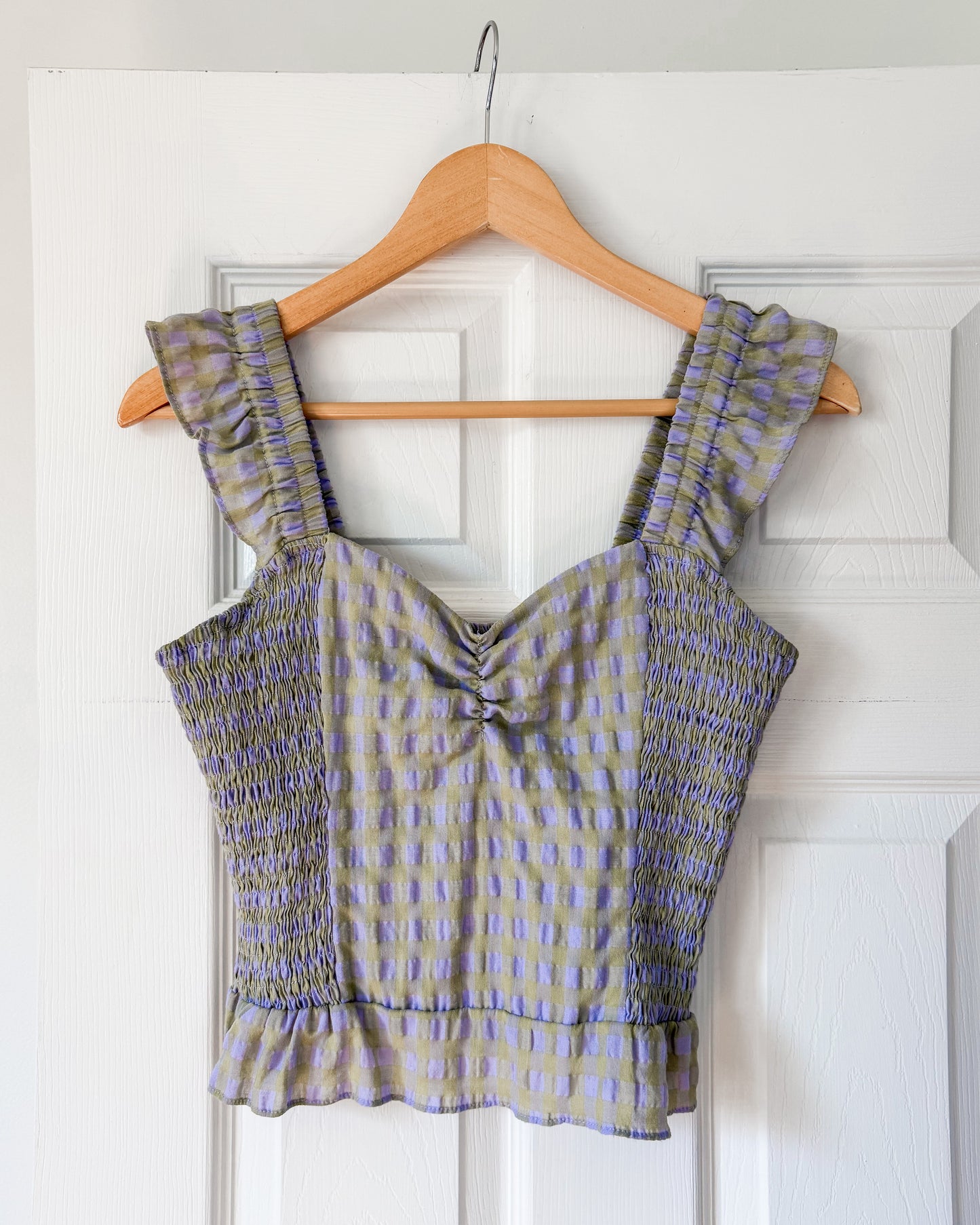 Purple Plaid Blouse