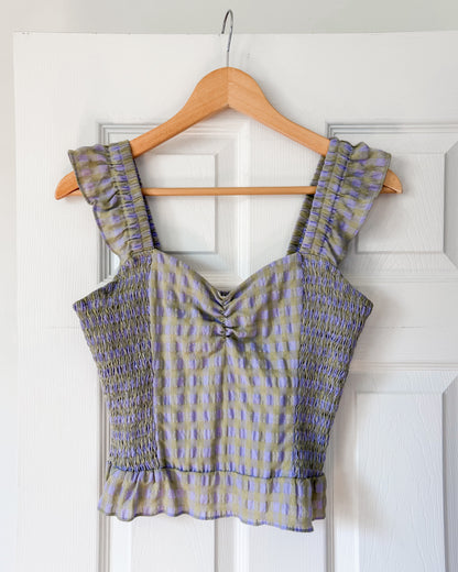 Purple Plaid Blouse