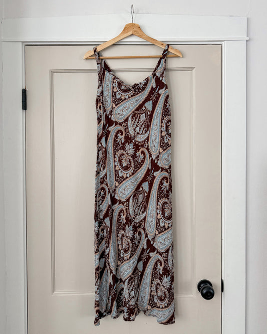 Vintage Paisley Midi Dress