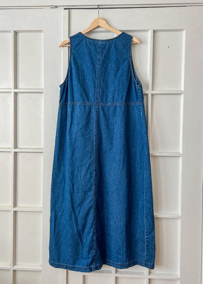 Denim Embroidered Dress