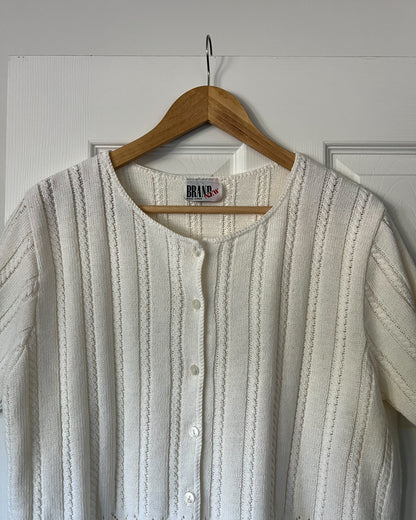 Vintage Knitted Boxy Button Up Top