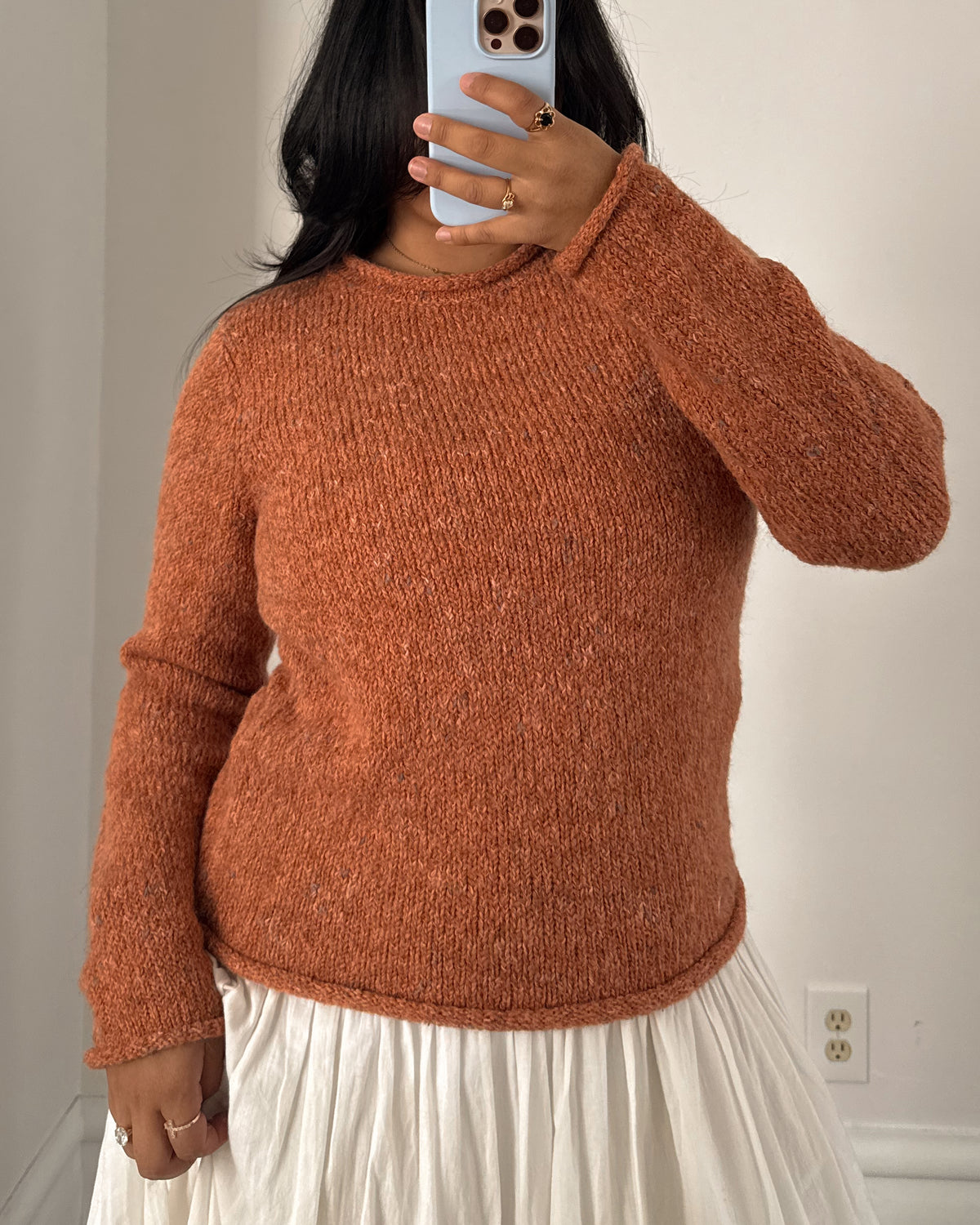 Rolled Neck Knitted Sweater