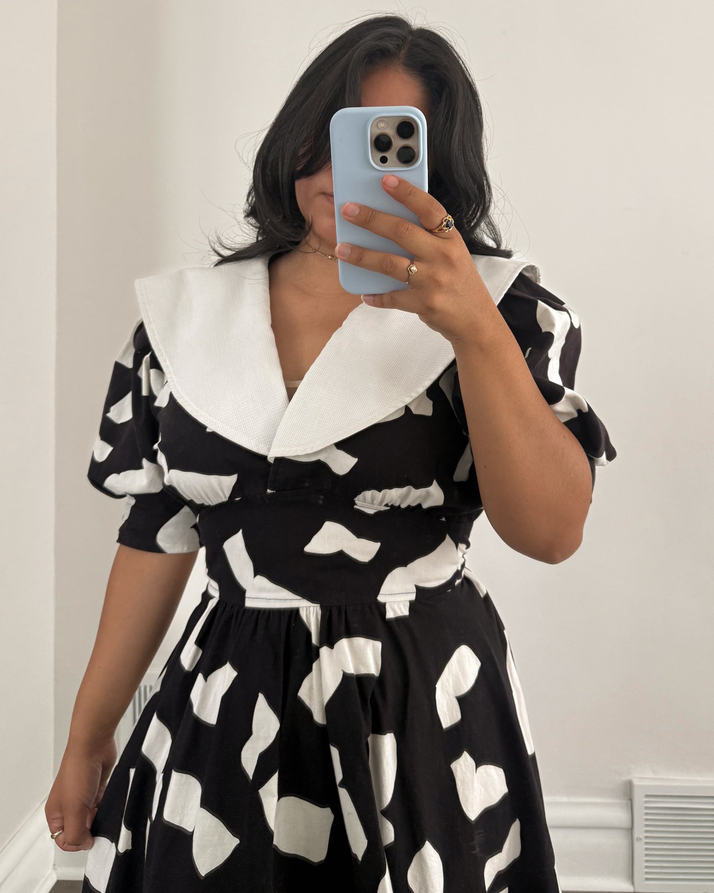 80’s Black & White Dress