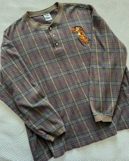 Tigger Plaid Henley Shirt