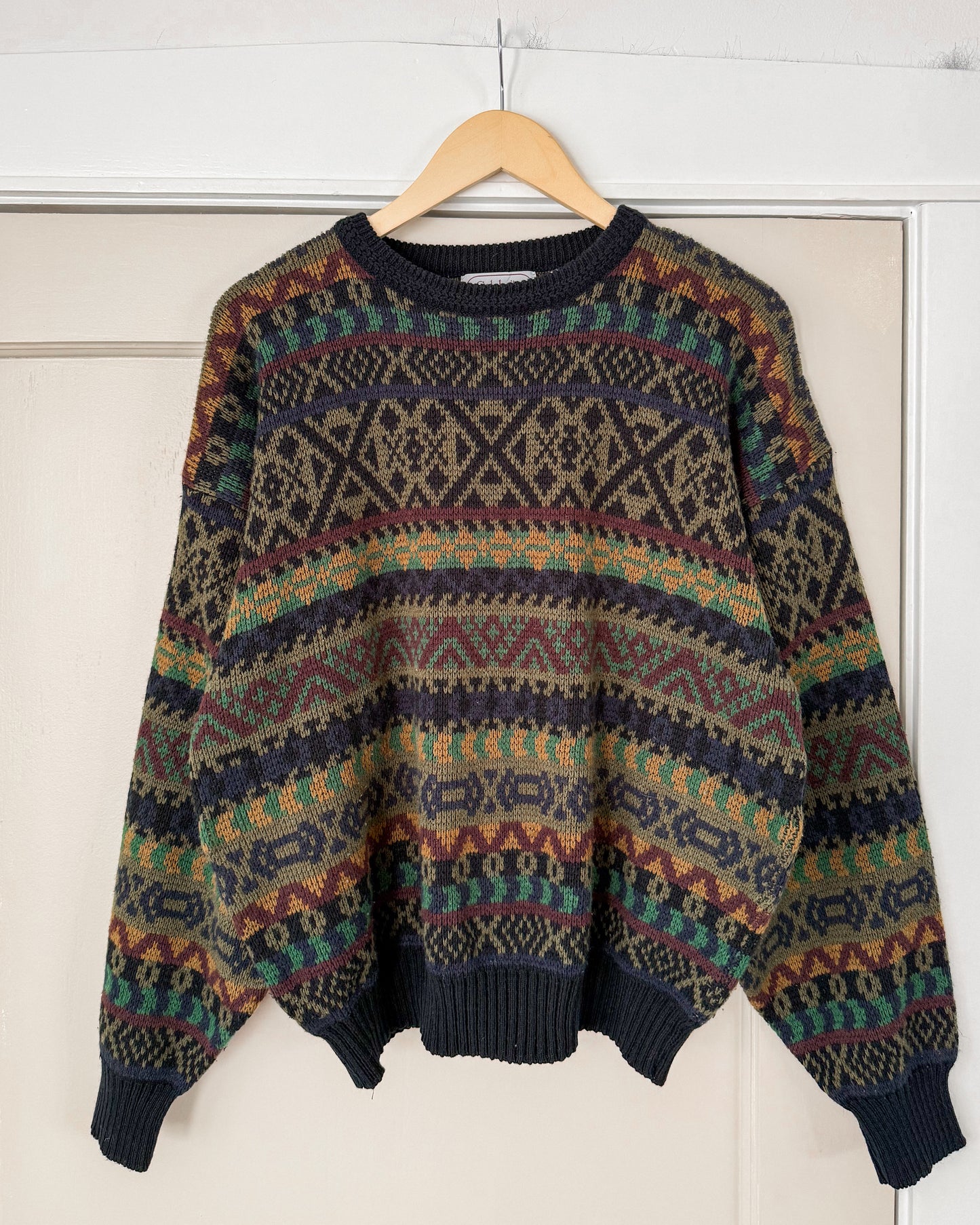 Vintage Multi Patterned Knitted Sweater