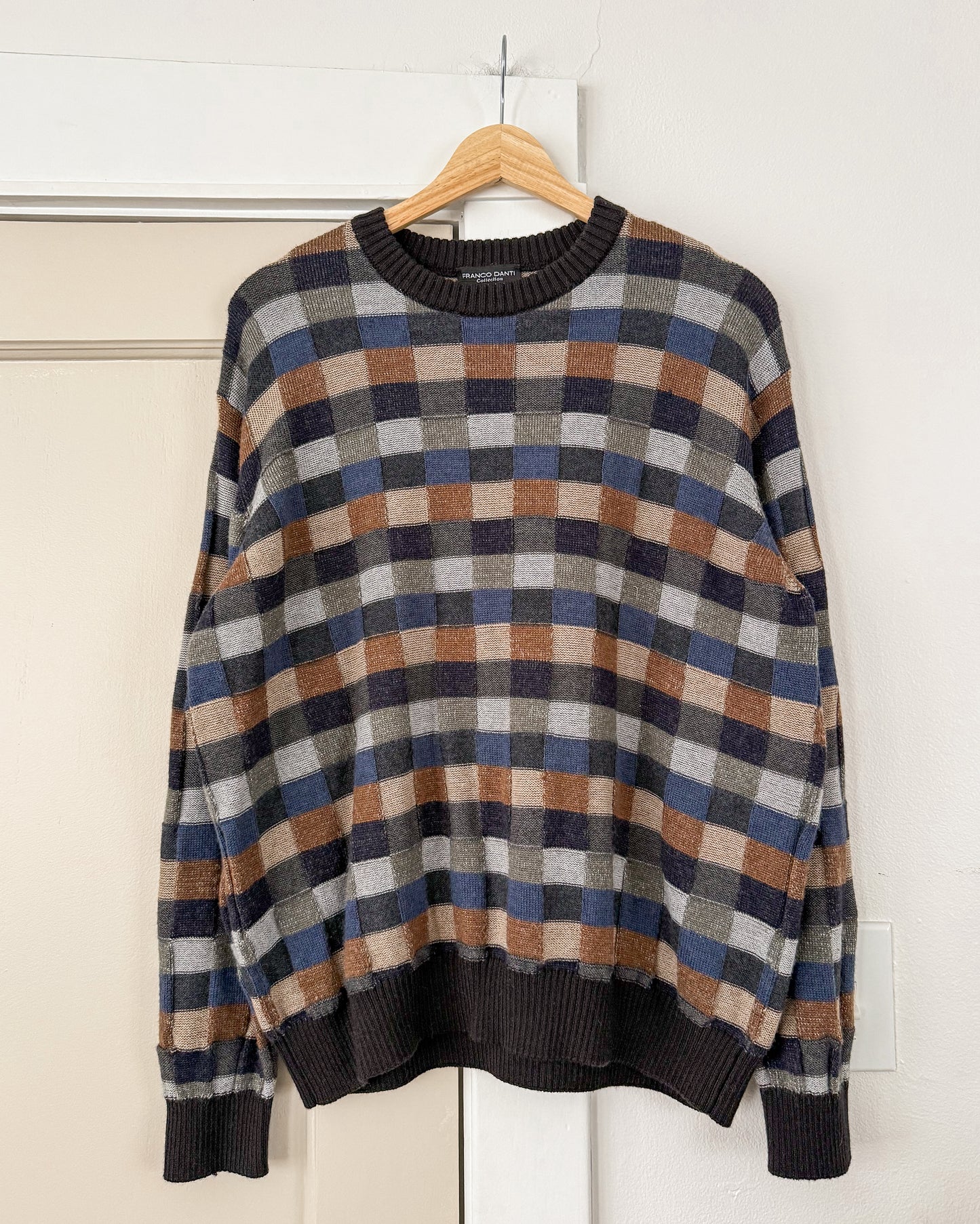 Checkered Knitted Sweater