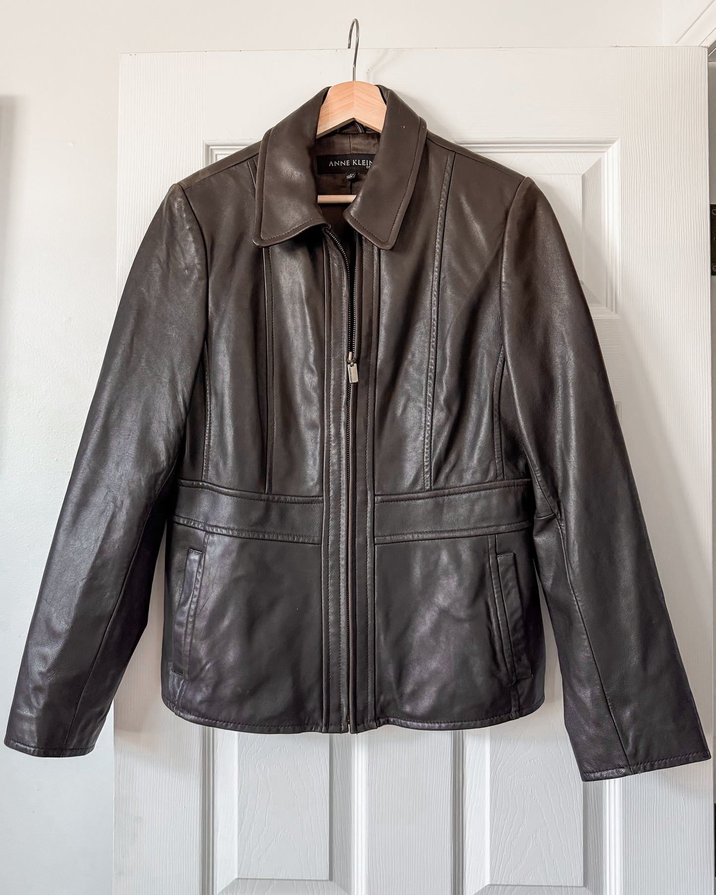 Anne Klein Brown Leather Jacket