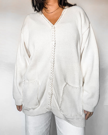 Lizsport Cream Knitted Cardigan